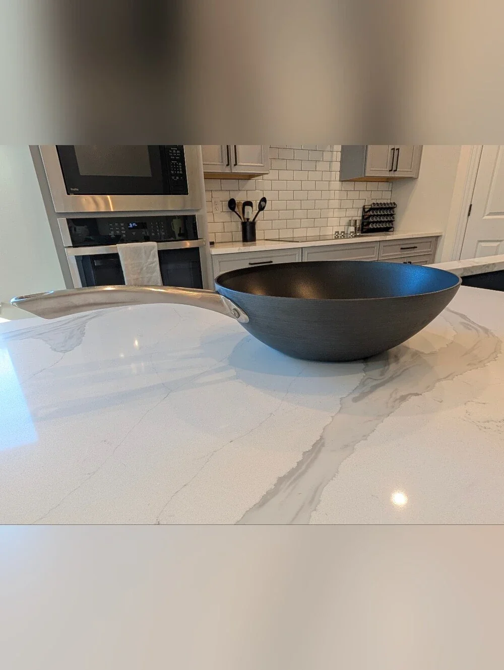 Calphalon Wok with Brushed Silver Handle